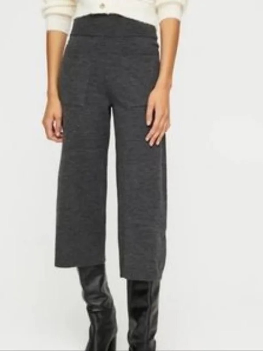 Wilfred Wide-Leg Cropped Knit Pants